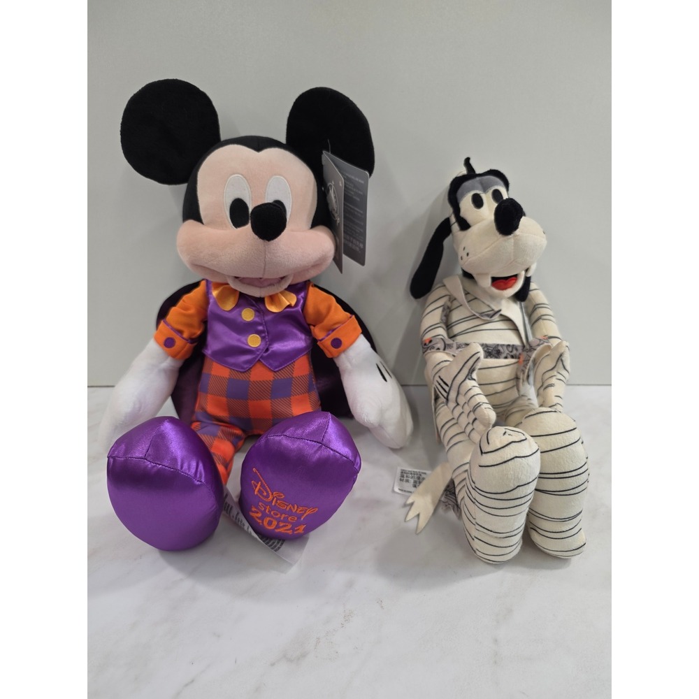 NWT Halloween Spooky Plush Set Mickey Mouse Goofy Mummy  Disney